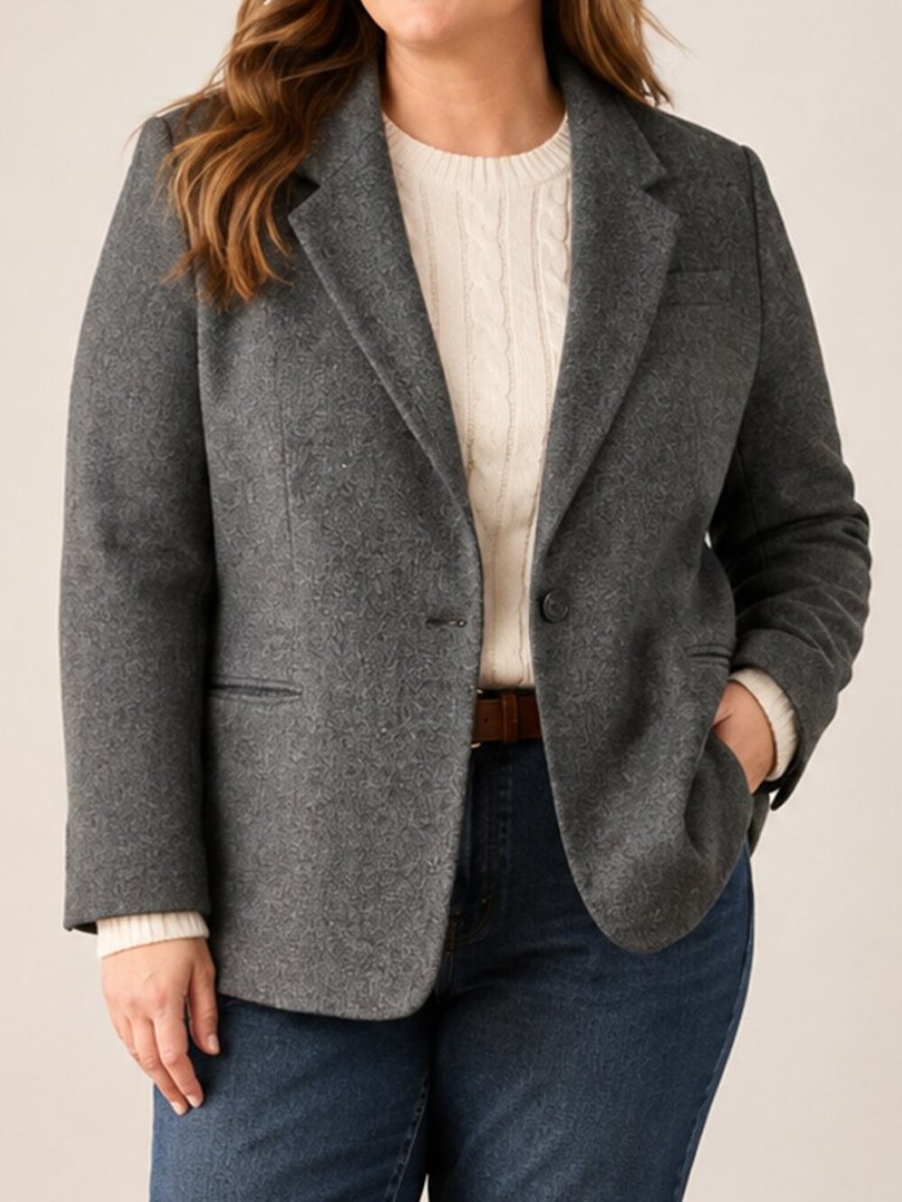 Lands End Wool & Lambs Wool Blazer